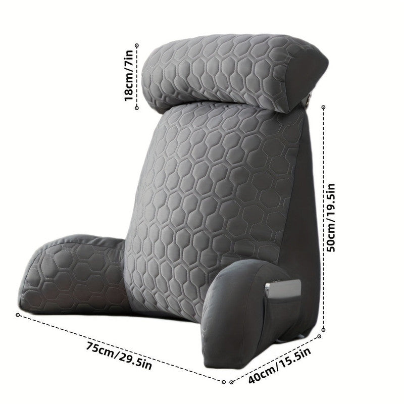 Cool Latex Reading Pillow with Armrests & Pockets V1142-LP601100076058655