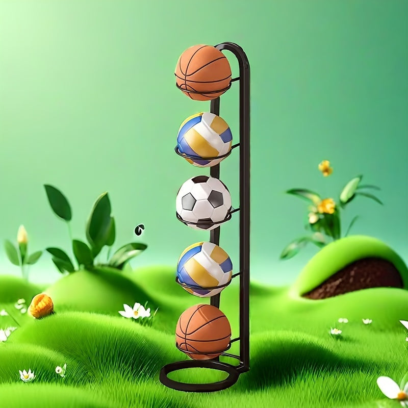 Metal Sports Ball Rack Organizer Stand (5-Tier) V1142-LP601100093534016