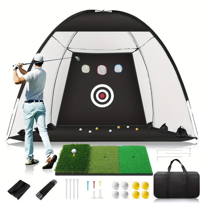 Golf Practice Net with Mat & Target V1142-LP601100101151990
