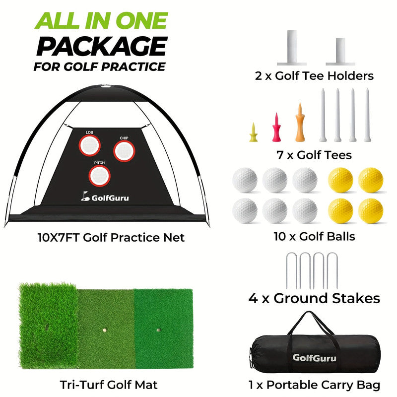 Golf Practice Net with Mat & Target V1142-LP601100101151990