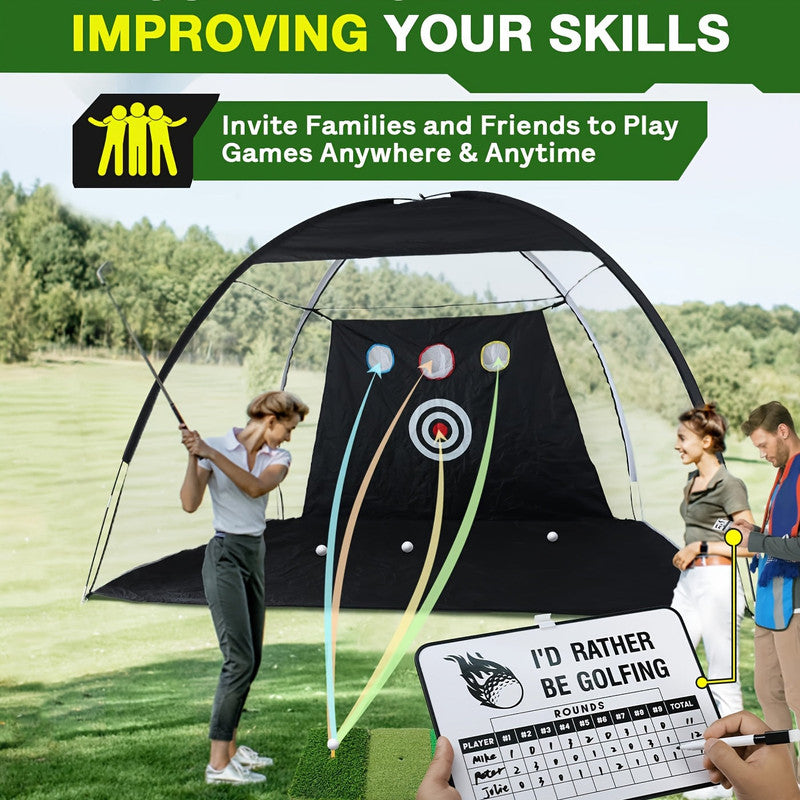 Golf Practice Net with Mat & Target V1142-LP601100101151990