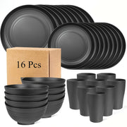 Shatterproof Tableware Set for Camping & Home (16pcs) V1142-LP601100181417259