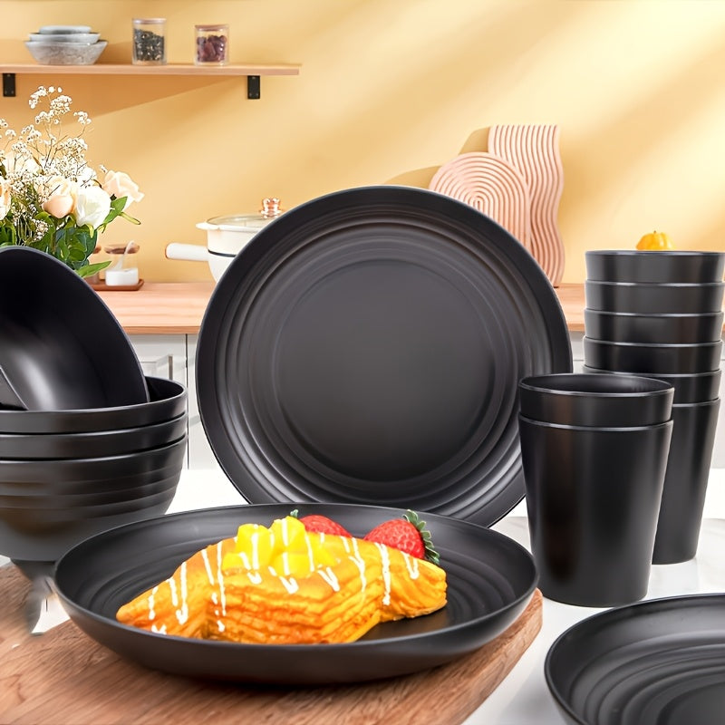 Shatterproof Tableware Set for Camping & Home (16pcs) V1142-LP601100181417259