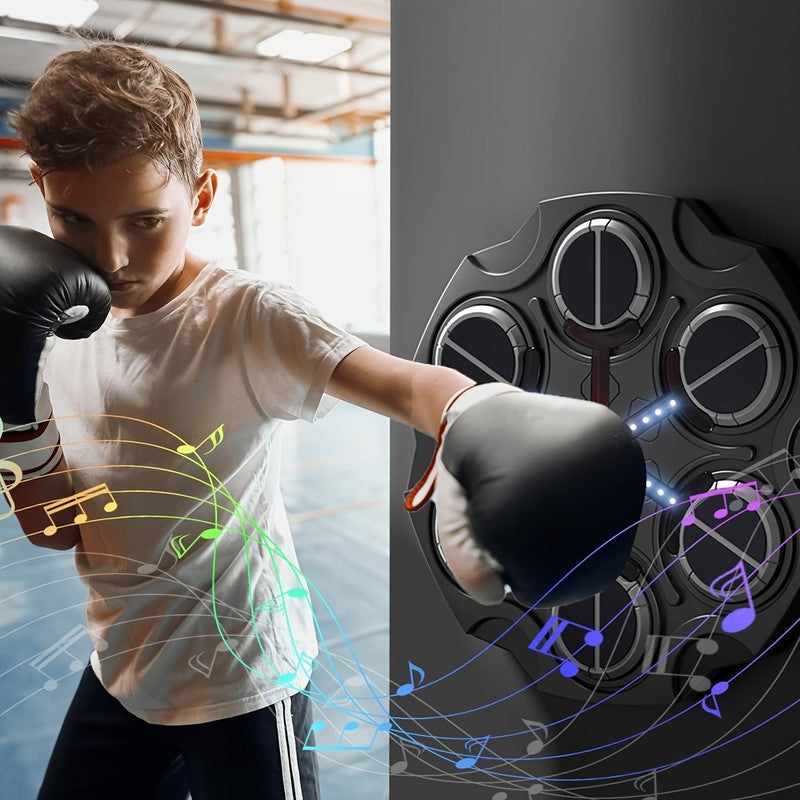 Wall-Mounted Smart Boxing Game with LED & Gloves V1142-LP601100191483301