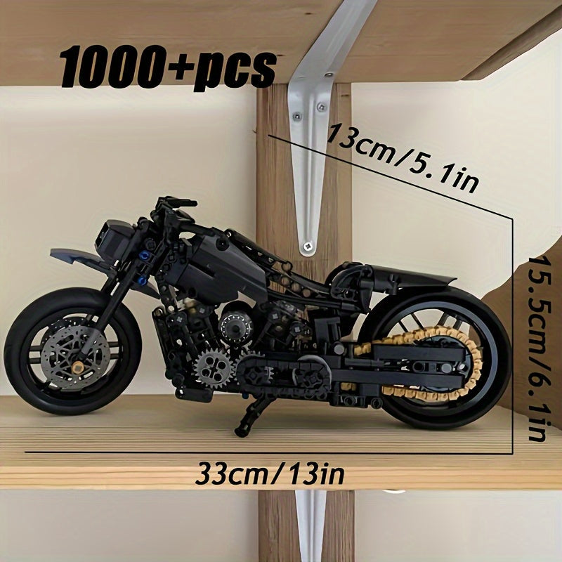 Retro Motorcycle Building Block Kit (1000pcs) V1142-LP601100243737354