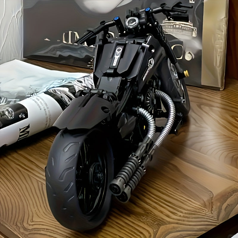 Retro Motorcycle Building Block Kit (1000pcs) V1142-LP601100243737354