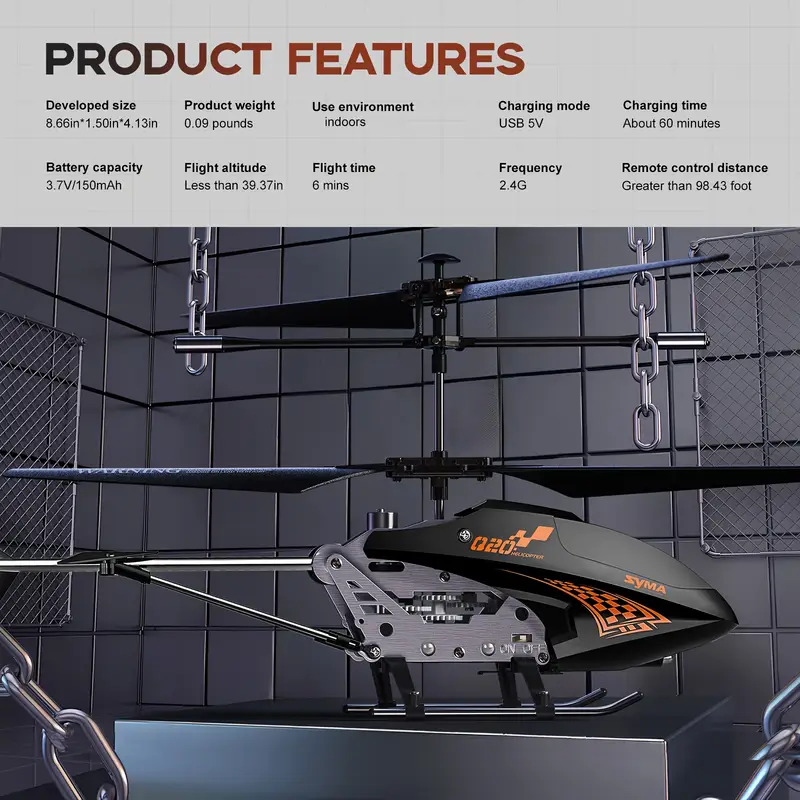 Remote Control Helicopter with Altitude Lock for Kids V1142-LP601100285733814