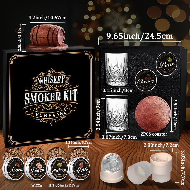 Whiskey Smoker Kit with 6 Wood Flavors & Accessories V1142-LP601100364038361