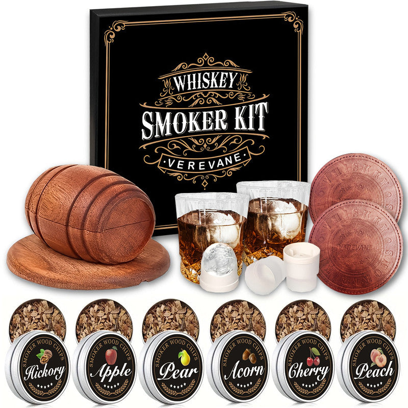 Whiskey Smoker Kit with 6 Wood Flavors & Accessories V1142-LP601100364038361
