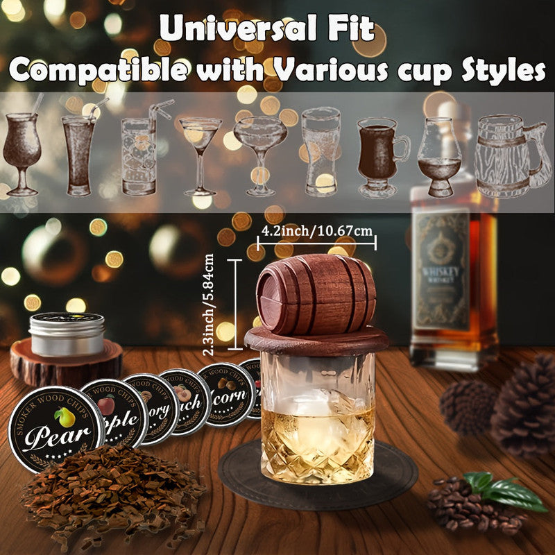 Whiskey Smoker Kit with 6 Wood Flavors & Accessories V1142-LP601100364038361