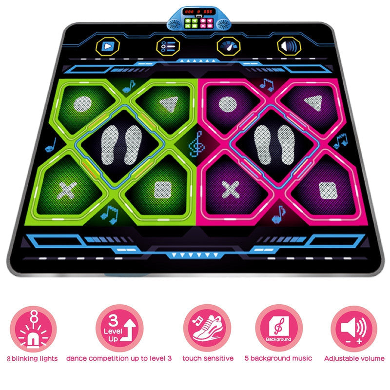 Double Dance Pad LED Rhythm Game Mat V1142-LP601100387591245
