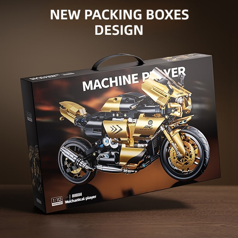 Mechanical Motorcycle Building Blocks V1142-LP601100683034699