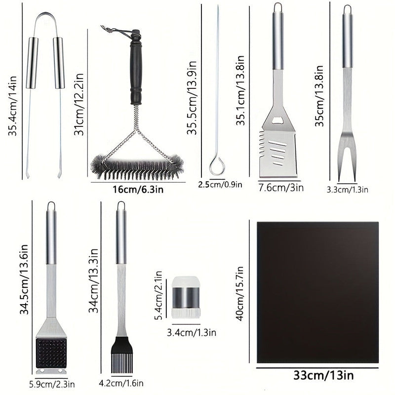 BBQ Grill Accessories Set (17pcs) V1142-LP601100738930185