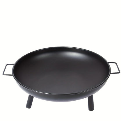 Outdoor Metal Fire Pit Bowl with Handles & Legs V1142-LP601100812142600