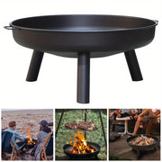 Outdoor Metal Fire Pit Bowl with Handles & Legs V1142-LP601100812142600