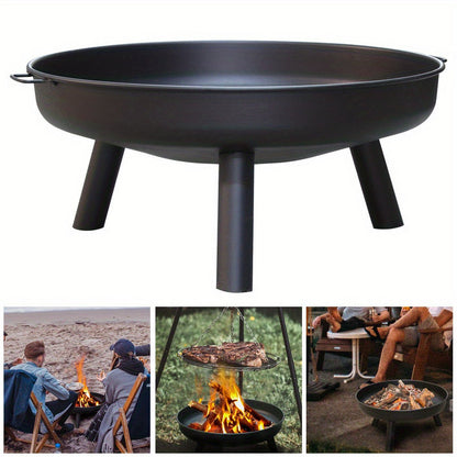 Outdoor Metal Fire Pit Bowl with Handles & Legs V1142-LP601100812142600