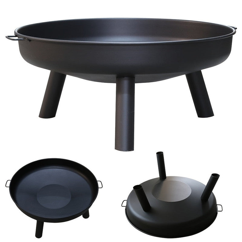 Outdoor Metal Fire Pit Bowl with Handles & Legs V1142-LP601100812142600