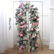 Artificial Christmas Wreath Pink Garland V1142-LP601103703537581