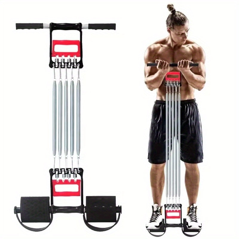 1Pc Multifunctional Spring Pedal Puller Fitness Tensioner(Black) V1142-LP97471