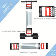 1Pc Multifunctional Spring Pedal Puller Fitness Tensioner(Black) V1142-LP97471