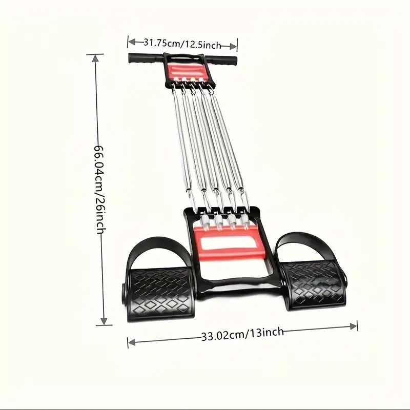 1Pc Multifunctional Spring Pedal Puller Fitness Tensioner(Black) V1142-LP97471