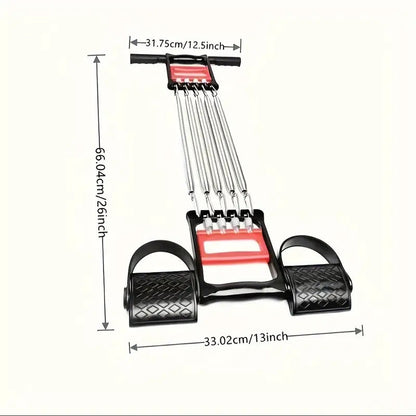 1Pc Multifunctional Spring Pedal Puller Fitness Tensioner(Black) V1142-LP97471