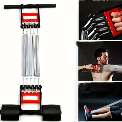 1Pc Multifunctional Spring Pedal Puller Fitness Tensioner(Black) V1142-LP97471