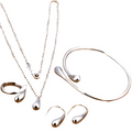 Women's Silver Needle Jewelry Set (4 pcs) V1142-OBA000243