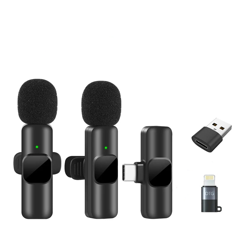 Wireless Lavalier Microphone for iPhone Android Live Recording V1142-OBA000244