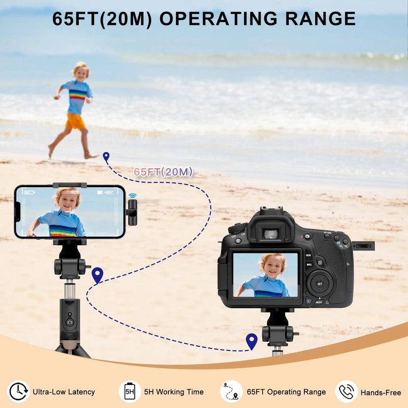 Wireless Lavalier Microphone for iPhone Android Live Recording V1142-OBA000244
