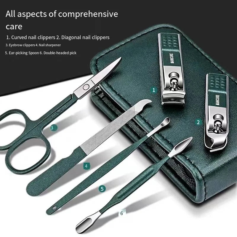 Portable Stainless Steel Nail Clipper Set (6 pcs) V1142-OBA000246