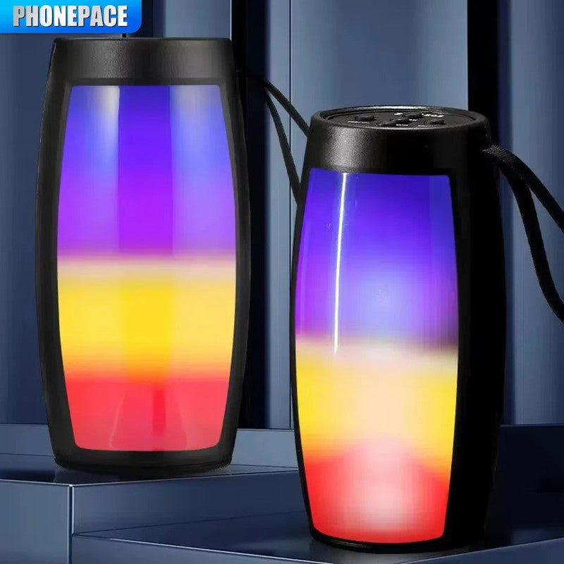 LED Lights Speaker with Powerful Bass Black V1142-OBA1005007171145491