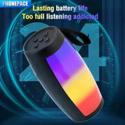 LED Lights Speaker with Powerful Bass Black V1142-OBA1005007171145491