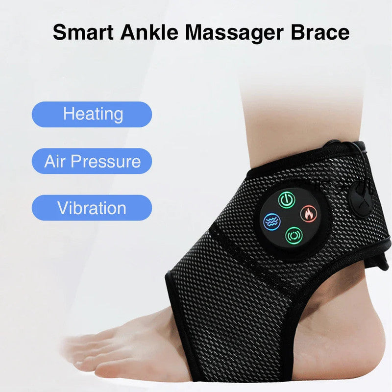Electric Foot Ankle Massager with Heat Black V1142-OBA1005007197652058