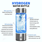 Portable Electric Hydrogen Water Bottle Silver V1142-OBA1005007231624750