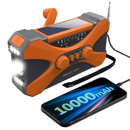 Emergency Hand Crank Solar Radio Orange V1142-OBA1005007345196175