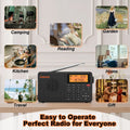 Stereo Digital Portable Radio Black V1142-OBA1005007345224299