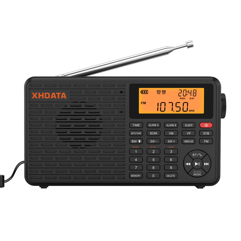 Stereo Digital Portable Radio Black V1142-OBA1005007345224299