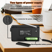 Stereo Digital Portable Radio Black V1142-OBA1005007345224299
