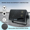 3-Way Waterproof Wall Mount Speakers Black V1142-OBA1005007476743550