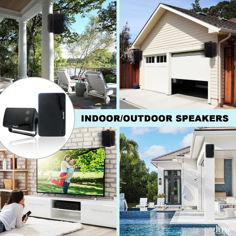 3-Way Waterproof Wall Mount Speakers Black V1142-OBA1005007476743550