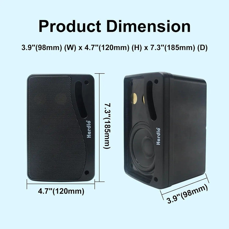 3-Way Waterproof Wall Mount Speakers Black V1142-OBA1005007476743550
