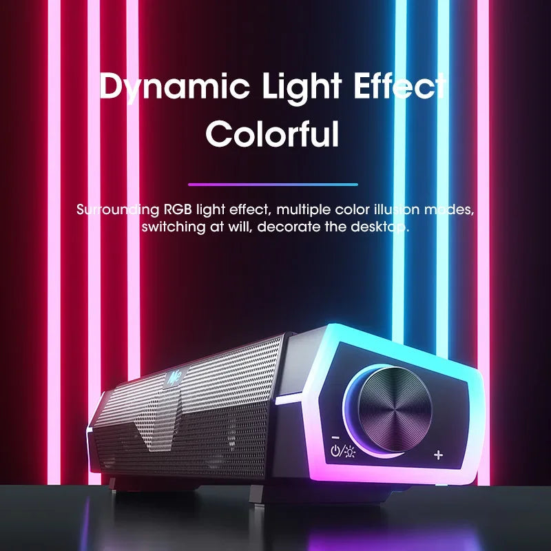 Computer Bluetooth RGB Light Speaker Black V1142-OBA1005007539913764