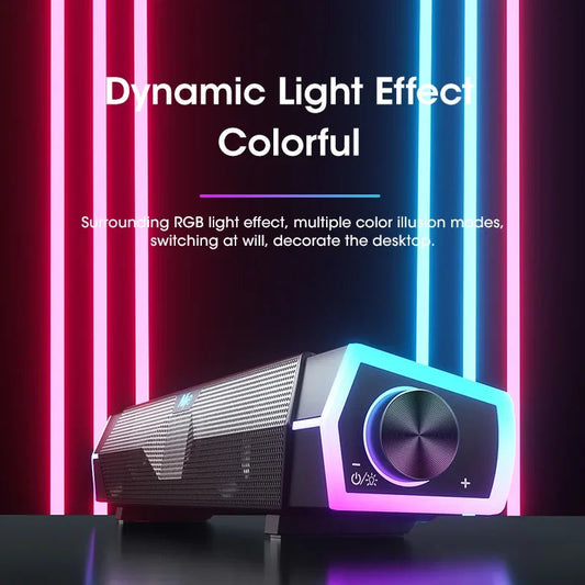 Computer Bluetooth RGB Light Speaker Black V1142-OBA1005007539913764