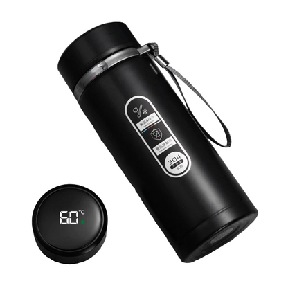 1L Thermos Bottle with LED Temperature Display Black V1142-OBA1005007805644243