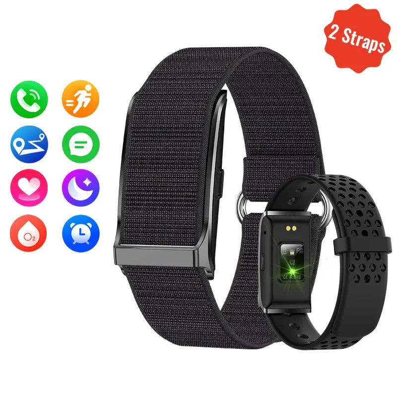 Smart Fitness Bracelet with 24H Heart Rate Black V1142-OBA1005008353826856