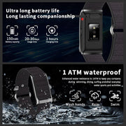 Smart Fitness Bracelet with 24H Heart Rate Black V1142-OBA1005008353826856