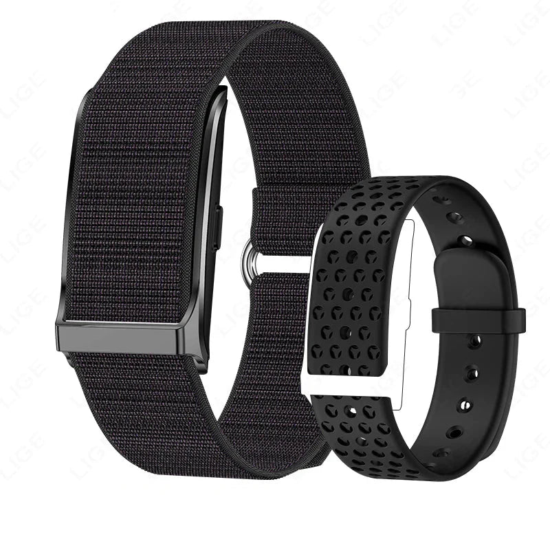 Smart Fitness Bracelet with 24H Heart Rate Black V1142-OBA1005008353826856