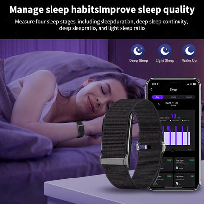 Smart Fitness Bracelet with 24H Heart Rate Black V1142-OBA1005008353826856