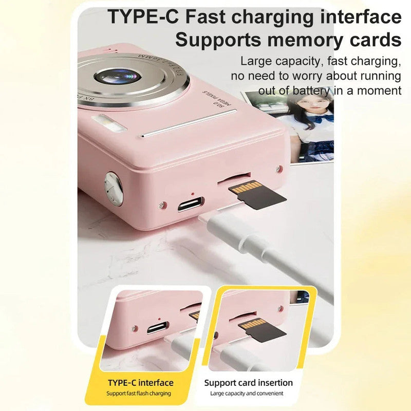 Retro Pocket Digital Camera Pink V1142-OBA1005008672536942